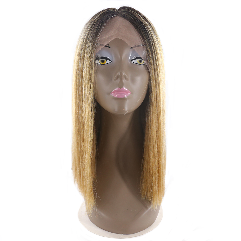 DTL special wig100% synthetic hair machine made women honey silk straight heat resistant soft synthetic wig