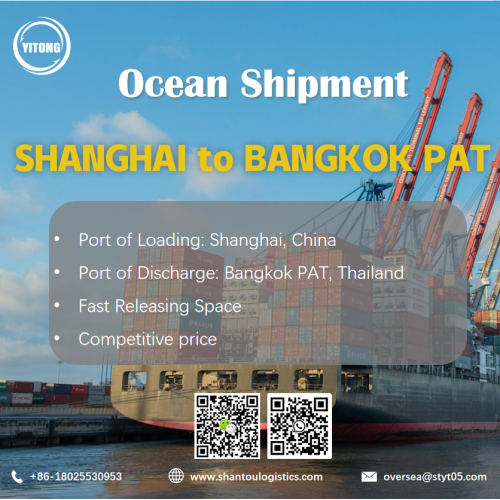 Logística de contenedores de mar envío de carga tasa de carga Shanghai a Bangkok