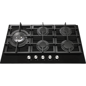 Parte superior de vidro de Cooktop do gás de 5 queimadores