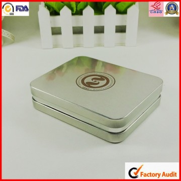 metal simple silver gift tin boxes