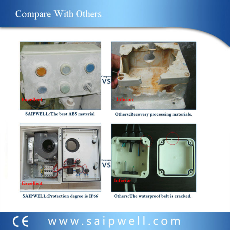 SAIPWELL 300X200X160MM ABS CUSTOMIZED POWER DISTRIBUTION BOX