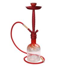 Red Hookah Shisha With Crackle Bottle