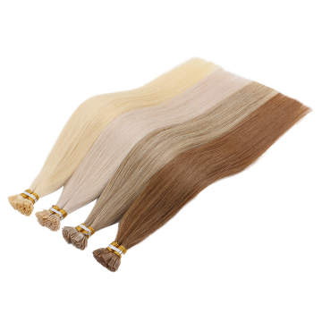 Hot Selling 100% russian virgin remy hair flat tip extensions keratin flat t tip hair extensions