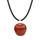 Collier de pendentif pomme Jasper 3D Red pour filles pour femmes