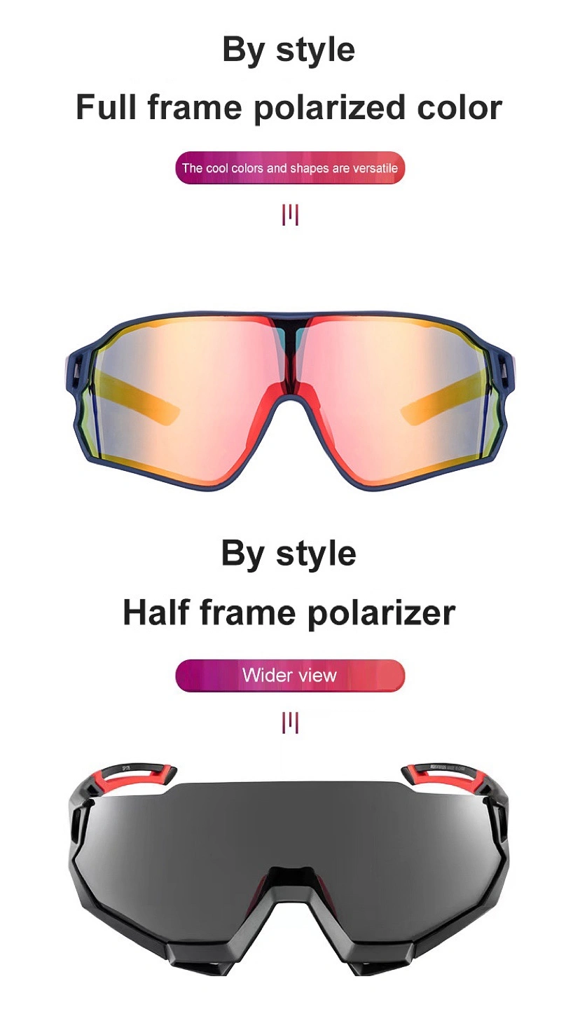 Polarized Color-Changing Windproof Myopia Cycling Glasses Running Driving Bicycle Sports Sunglasses