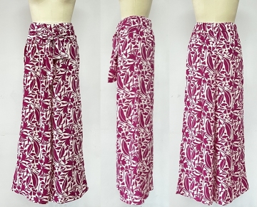 PRINTED WIDE LEG PANTS