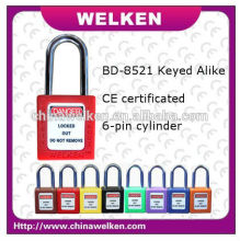 Manufacturer!!! CE Certificated Keyed Alike ABS Safety Padlock