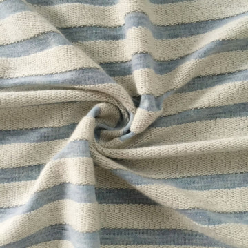 Stripe hoodie french terry knitting fabric