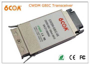 Cwdm Gbic Transceiver Module 1.25g 80km , 1270nm To 1610nm For Network