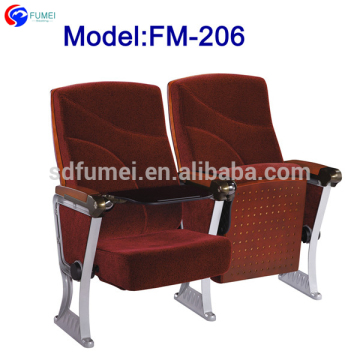 FM-206 Aluminium alloy material floor theater chairs with tablet