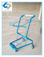 Good-use two basket grocery shopping carts for boutique store