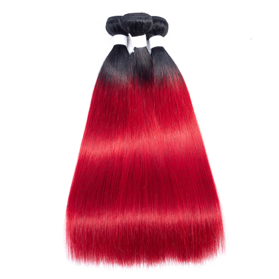 Hot Sale China Suppliers Raw Indian Hair 1B Red Straight Salon Hair Extension