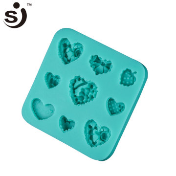 Romantic heart shape silicone chocolate mould sweet chocolate mold for Valentine's day