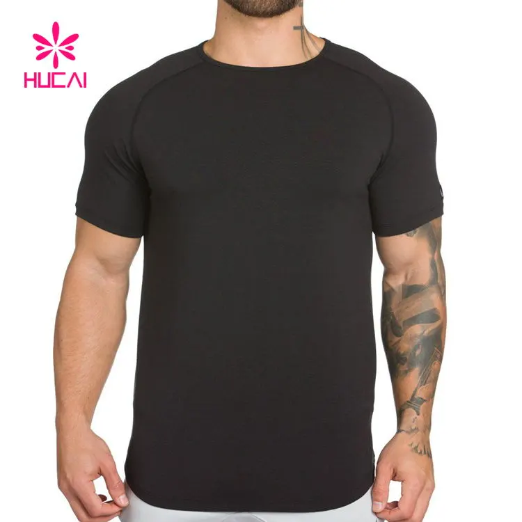 Men's Workout Fitness Quick Dry Solid Color Tech T-Shirt