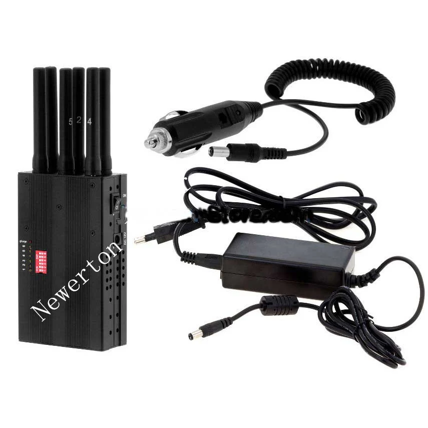 Universal 6-Antennas Portable 3G/4G Cellphone Jammer GPS Jammer WiFi Jammer Lojack Jammer