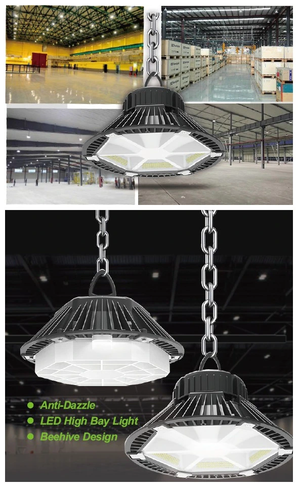 Super Bright Dimmable Commercial LED UFO Highbay Light 100W 200W