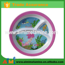 melamine kids 3 section plate