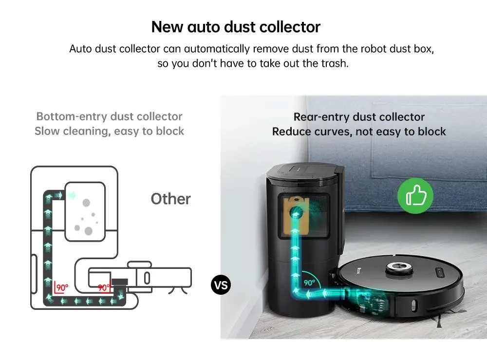 APP Control Smart Mopping Robot Vacuum Cleaner with Self Empty Dust Bin