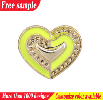 Heart shape women shoe accessory flowers