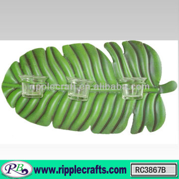 leaf shape wall hanging candle holder
