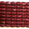 Sanguine Hematite 18 Faced Tube Beads 5X8MM Grade AB