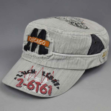 fashion cadet military hat with pattern