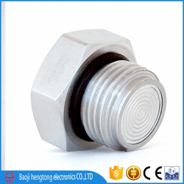 Oil-filled flat film pressure sensor