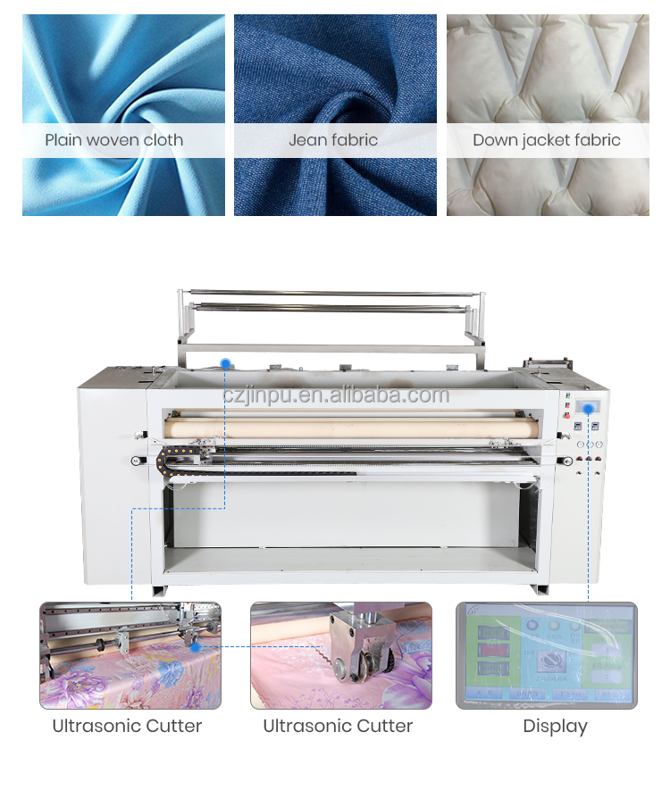 Ultrasonic fabric cutting  machine textile towel slitting machine