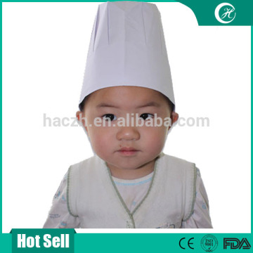 white disposable Paper kids chef cap