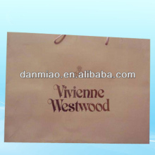 High quality brown paper shopping bag with logo