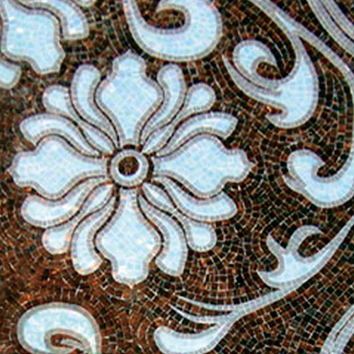 Artes de arte de mosaico de cristal, diseño de patrón personalizado mural