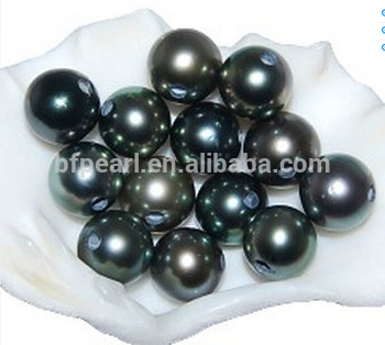 Tahitian Black natural loose pearl whosale