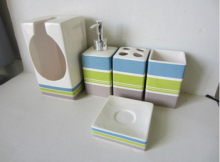 Handpainted 4PCS Ceramic Bathroom Set