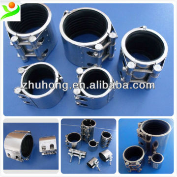 Easy pipe coupling for stainless steel pipe seals