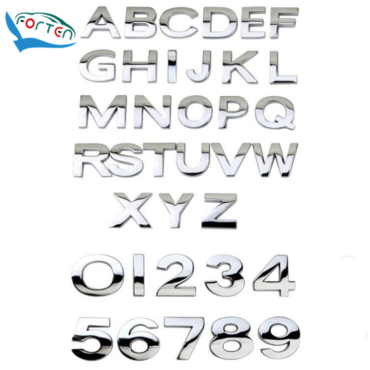 Luxury Cars Logo Accessories Trunk Emblem Door Side ABS 3D Chrome Sticker Badge