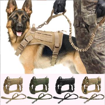 Taktikal anjing harness vest adat anjing harness vest dengan tali leher