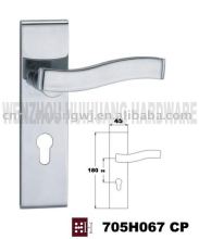 door handle with plate
