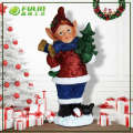 Nova resina projetada brilhante rapaz de Natal com enfeite de árvore de Natal (NF14235A-3)