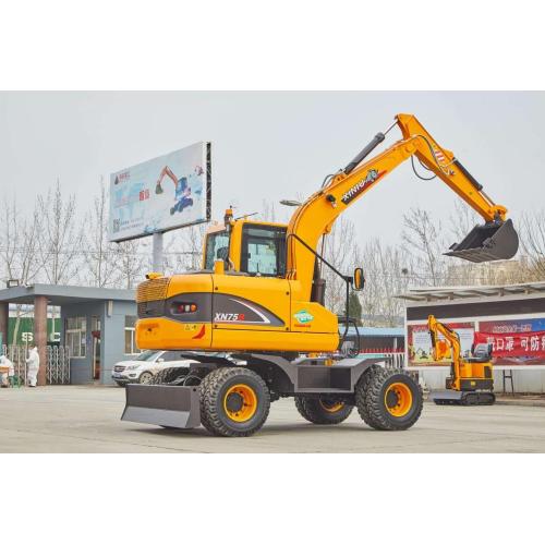 Rhion equipment excavator on wheels