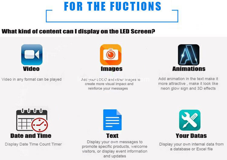 For the Functions of led display