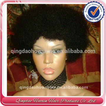 Factory stock short curly human hair wigs for black men