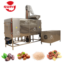 Continuous Automatic Nut Roasting Machine - Ground Nut Roaster Factory Delivery