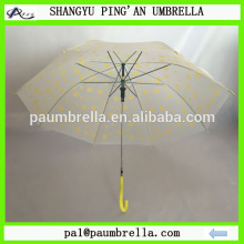 Market umbrella wholesale Yellow dot plastic umbrella