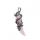 Crystal Wolf Tooth enveloppé en argent Dragon Stone Pendant Gemstone Gemstone Wire Ending Dragon Pendants pour les bijoux de bricolage Charme