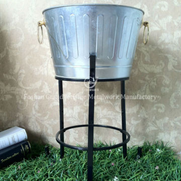 garden metal galvanized large party tub cooler