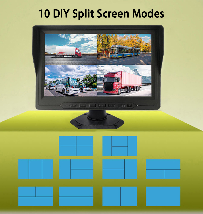 4 split screen car monitor