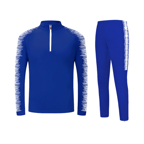 Royal Blue Track Pants Screen printing half zip tracksuit Supplier