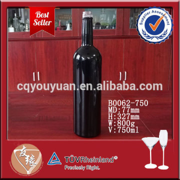 750ml painted red wine glass wine bottle prices