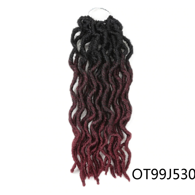 18inch Gypsy Locs Crochet Faux Nu Loc Wavy Goddess Boho Dreadlocks Twist Braiding Hair Extension Gypsy