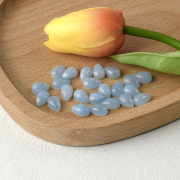 Natural Aquamarine Pear Shape Polished Cabochon Cut Gemstone